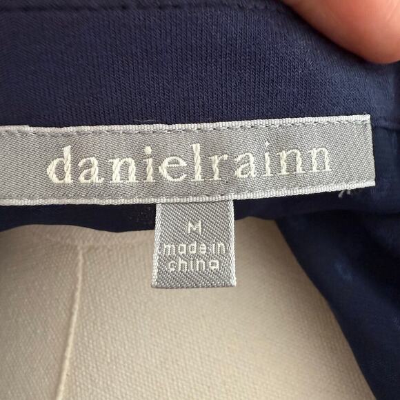 Daniel Rainn Anthropologie Navy Blue Sheer Yoke Long Sleeve Blouse Women M - Picture 9 of 10